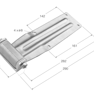 DOBRADIÇA DE PALA LARGA ZINCADA BCS-8