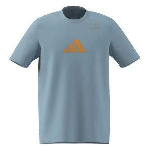 T-shirt Adidas Padel Cat Bleu/Orange