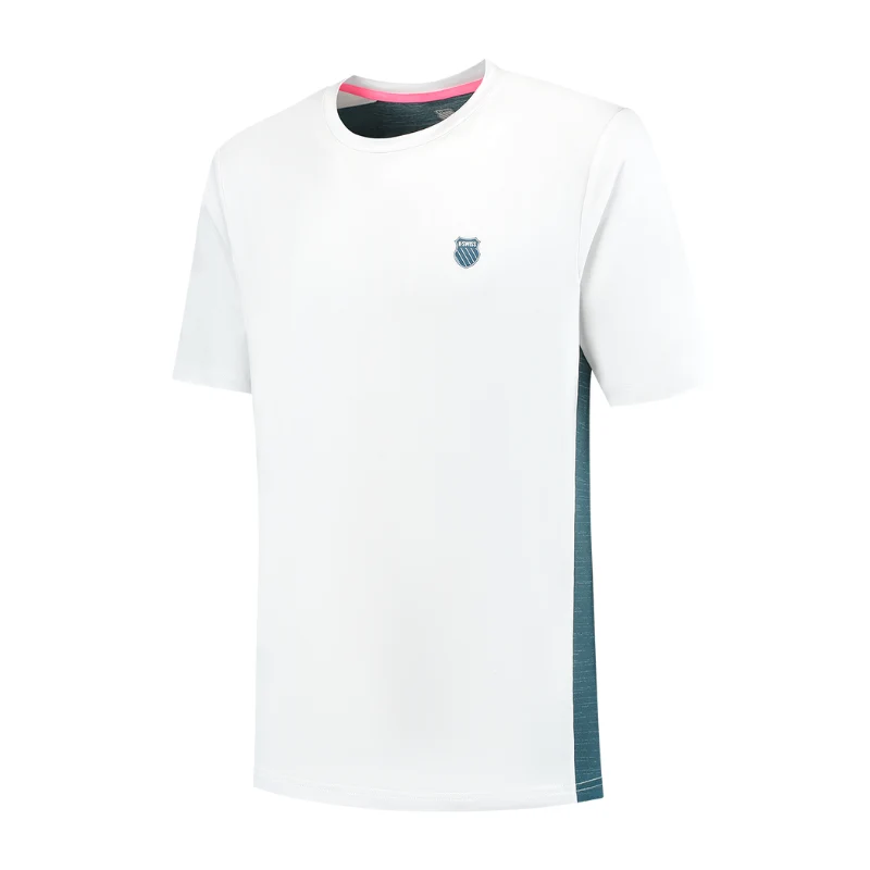 T-shirt K-Swiss Hypercourt Mix Crew Blanc - Image 2