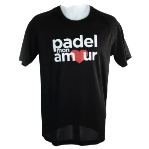 T-shirt Padel Mon Amour Technique Noir