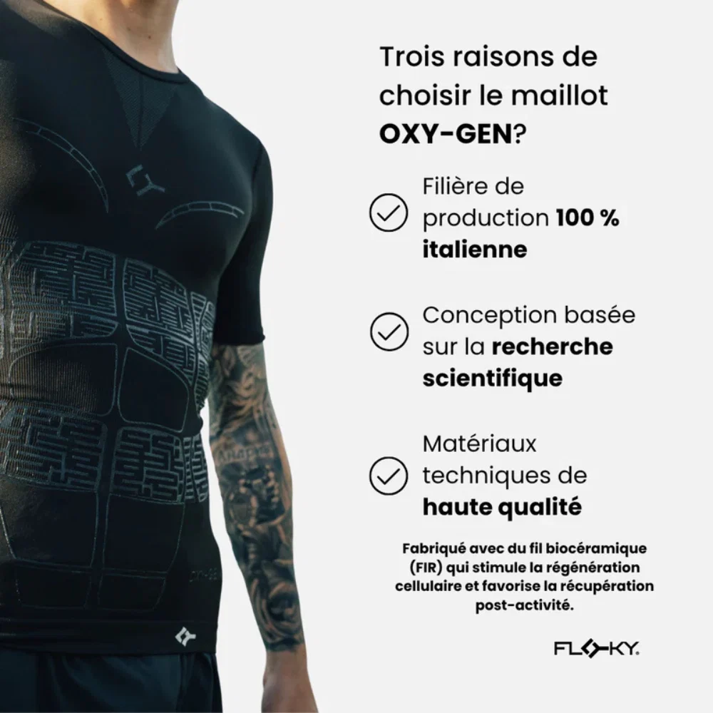 T-shirt de Compression Floky Oxy-Gen Blanc - Image 9
