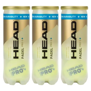 Tripack de 3 balles Head Padel Pro S+