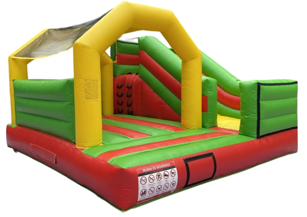 Insuflável Combinado 4×4m com tema adaptável – Verde, Vermelho e Amarelo 🎪 - Image 2