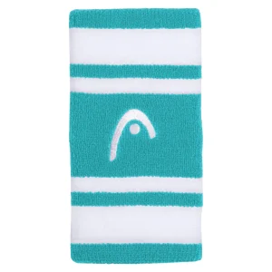 Poignets Éponge Head 5" Striped Blanc/Bleu Clair x2